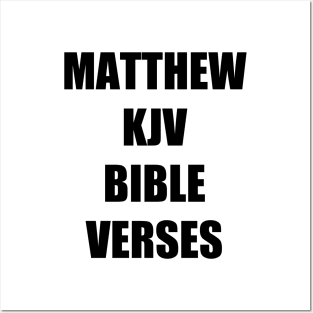 "Matthew KJV BIBLE VERSES" Text Typography Posters and Art